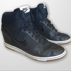 Nike Dunk Sky Hi Mesh Sneakers Wedge Heel High Top